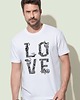 t-shirty męskie Koszulka biała  męska Love 1
