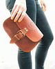 torby na ramię Torebka skórzana ręcznie robiona góralska Sol brązowa camelowa 4