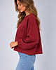 bluza bez kaptura damska Bluza Flavia  Zgaszone Bordo 1