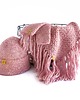 czapki damskie Przejściowa czapka  bawełna merino COSY różowa 3