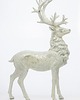 dekoracje świąteczne Dekoracja - figurka stojącego białego jelenia 52x15x30 cm KARGU 2