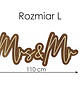 dodatki ślubne Napis drewniany 3D na wesele "Mrs&Mr" 2