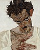 grafiki i ilustracje Duży obraz na płótnie - Autoportret - Egon Schiele 1