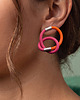 kolczyki wire wrapping Srebrne kolczyki z kauczuku SUPŁY (L) 1