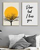 plakaty Kolorowy plakat "Sunset tree" 2