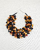 kolie Szydełkowy Naszyjnik Black & Orange 3