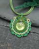 wisiory Wisiorek naszyjnik sutasz zielony wiosenny handmade z ważką Malva 2