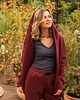 bluza z kapturem damska Peleryna do zadań specjalnych Ciemny Burgund 1