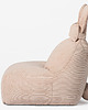 pufa dla dziecka Uszata pufa siedzisko z oparciem Funny Bunny Sztruksowa - Różowa 3