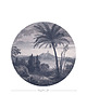 tapety i naklejki ścienne Dots Tropical Volcano Vista blue - samoprzylepna tapeta w kształcie koła 1
