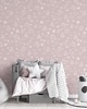 tapety i naklejki ścienne Tapeta do Pokoju Dziecięcego. Łąka Pudrowy Róż.. 1