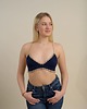 topy damskie Top letni granatowy wiązany 1