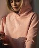 bluza z kapturem damska Bluza HOODIE brzoskwiniowa CISZA. 1