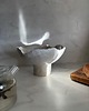talerze, miski Ceramiczna Misa XXL na Cokole na Owoce Przekąski Rustic White 3