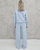 komplety damskie Kissa wygodny komplet z rozpinaną bluzą  Baby Blue 3