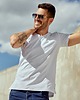 t-shirty męskie T-shirt bawełniany SLIM biały 2