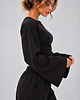 bluzki z długim rękawem damskie Top Longsleeve Czarny 3