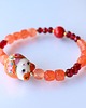 bransoletki z kamieni naturalnych Unikat! maneki neko - jadeit, koral, rubin 2