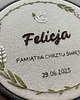 Chrzest - inne Tamborek haftowany, metryczka, pamiątka Chrztu Świętego 1