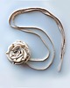 gumki do włosów Jedwabny choker z  różą, szampański 1
