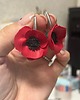 kolczyki z masy plastycznej Kolczyki maki z gliny polimerowej. Handmade 2