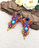 kolczyki soutache Margo kolczyki sutasz z niebieskim jadeitem długie kolorowe wiosenne 2