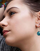 kolczyki szklane Turquoise Herbs  kolczyki długie dla nastolatki 1