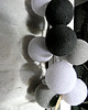 dekoracje świetlne Qule Lampki Cotton Balls Light Gray & White Love 1