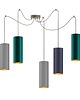 lampy wiszące 5-punktowa lampa wisząca pająk do salonu VIZELA GOLD T5 3