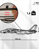 Ozdoby na ścianę Samolot F-14 Tomcat metalowa ozdoba na ścianę 3D 8