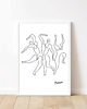plakaty PLAKAT Pablo Picasso, grafika, trzech tancerzy 2