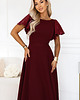 sukienki maxi damskie 694-3 MIRELLA Elegancka rozkloszowana sukienka maxi z cekinami - bordo 4