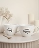 kubki Biały Kubek Porcelanowy 500 ml - Napis Na Zawsze Twój ze Złotym Sercem dla Pa 2