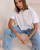 t-shirt damskie T-shirt Crop-Voila Biały Cytryny 3