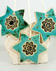 ozdoby choinkowe Turkusowe gwiazdki choinkowe - ozdoby ceramiczne 1