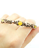 bransoletki wire wrapping Miedziana bransoleta mankietowa z agatami 2
