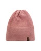 czapki damskie Różowa czapka z wełny merino bez pompona podwójnie ciepła 1