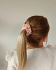 gumki do włosów Satynowa gumka satynowa scrunchie owijka frotka brzoskwiniowa MINI 1