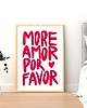 grafiki i ilustracje PLAKAT more amor por favor miłość serce 1