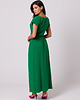 sukienki maxi damskie Sukienka maxi z dekoltem i elastyczną talią-soczysta zieleń(B-264) 1