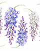 naklejki ścienne do pokoju dziecka GLICYNIA, WISTERIA KWIATY NAKLEJKI na ścianę 2