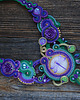kolie Naszyjnik Soutache z fioletową ważką 5