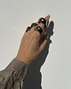 pierścionki - różne Pierścionek 01 ceramiczny srebrno brązowy, statement ring 2