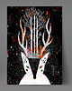plakaty Plakat z magicznym niebem i wilkiem magia bajka 4