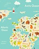 obrazy i plakaty do pokoju dziecięcego Plakat do dziecięcego pokoju mapa świata 2