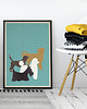 plakaty Psy na spacerze - plakat 50x70 cm fine art 7