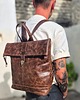 plecaki Plecak skórzany brązowy Tanvi vintage ciekawy kształt 4