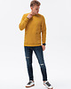bluzy męskie Bluza męska z kieszenią zapinaną na zamek - musztardowa V1 B1349 2