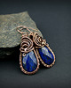 kolczyki wire wrapping Kolczyki z lapis lazuli 4