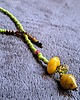 chokery Boho, uroczy naszyjnik z drobnych koralików z cytryną, PREZENT handmade 3
